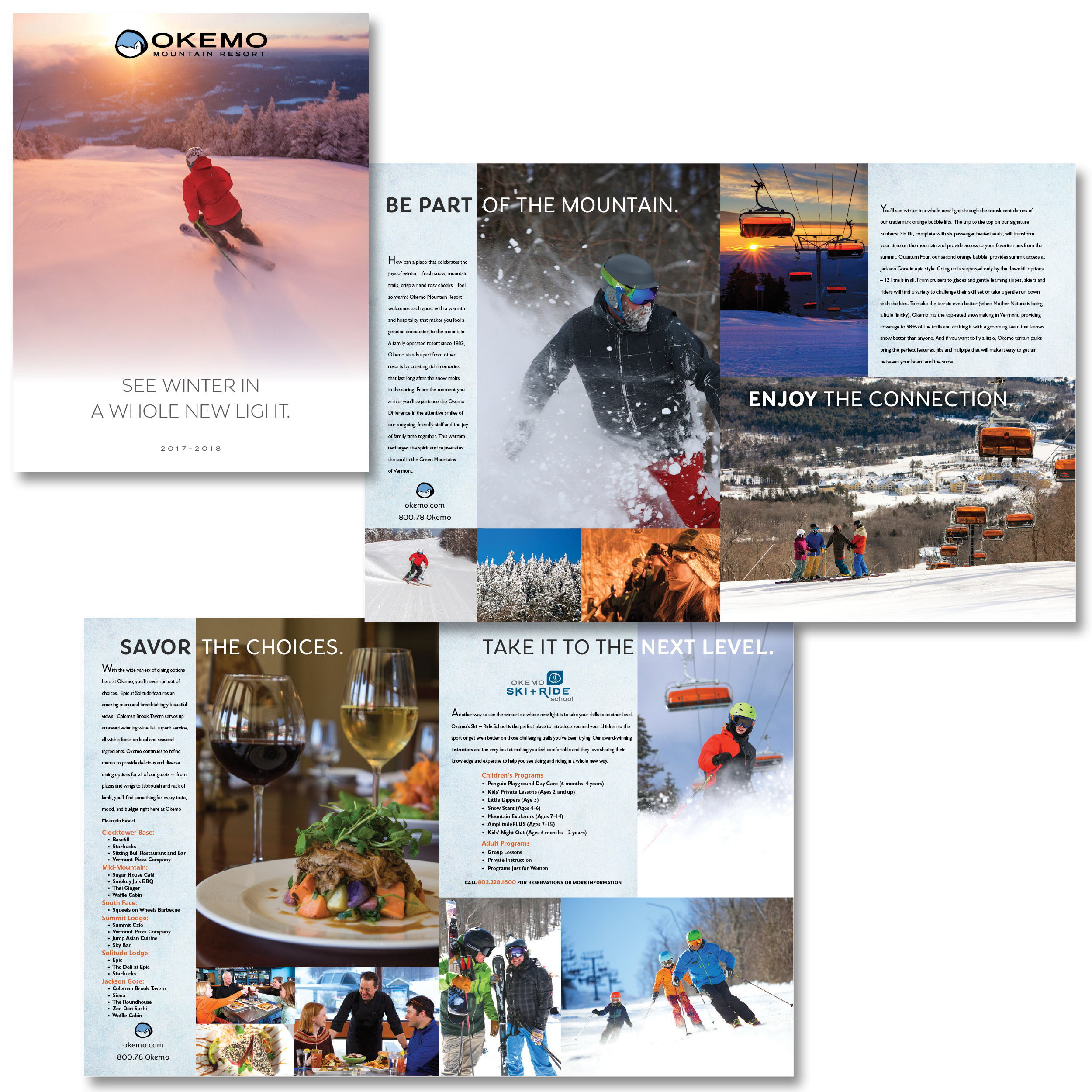 Okemo Mountain Resort Winter Brochure layouts